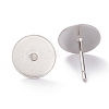 304 Stainless Steel Stud Earring Findings STAS-J031-02-3