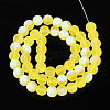 Frosted Transparent Glass Beads Strands GLAA-T032-T8mm-MBB12-2