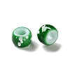 Spray Painted ABS Plastic European Beads KY-G033-01A-08-2