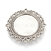 Tibetan Style Alloy Cabochon Connector Settings TIBE-T003-13AS-NR-1