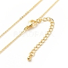 Rondelle Natural Malaysia Jade Pendant Necklace with Brass Cable Chains for Women NJEW-JN03880-6