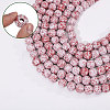 Christmas Wood Round Beads Hanging Ornaments HJEW-CA00081-4