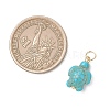 6Pcs 2 Colors Dyed Synthetic Turquoise Pendants PALLOY-JF05173-01-2