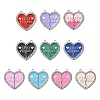 5 Sets 5 Colors Alloy Enamel Split Pendant ENAM-YW0001-98B-2