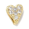 Brass Micro Pave Clear Cubic Zirconia Beads KK-I476-20G-02-1