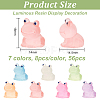 56Pcs 7 Colors Luminous Resin Display Decoration DJEW-OC0001-40-2