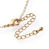 Brass Initial Pendants Necklace Sets NJEW-JN02510-2-5
