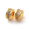Brass Micro Pave Cubic Zirconia Beads KK-F898-09G-2