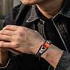1Pc Sport Theme Cowhide Multi-strabd Bracelets BJEW-LP0003-50B-1