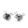 Natural Black Agate Brooch G-A176-C05-2