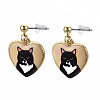 Alloy Kitten Dangle Stud Earrings EJEW-G148-27G-01-4