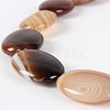 Natural Agate Glossy Oval Bead Strands G-E221-03N-1