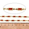 Brass Glass Rectangle Link Chains CHC-R001-01G-03-2