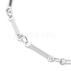 304 Stainless Steel Bar Link Chain Bracelets BJEW-K226-10P-2