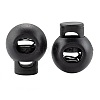 1-Hole Dyed Iron Spring Loaded Eco-Friendly Plastic Round Buckle Cord Toggle Lock Beans Stoppers for Sportwear Luggage Backpack Straps LS-X-FIND-E004-60B-18mm-3