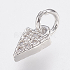 Brass Micro Pave Cubic Zirconia Charms ZIRC-F083-025-RS-2