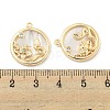 Brass Micro Pave Clear Cubic Zirconia Pendants KK-L211-011G-02-3