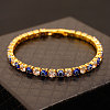 Brass & Clear Cubic Zirconia & Resin Evil Eye Tennis Bracelets for Women FS-WG6CA97-13-1