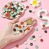 4 Sets 4 Colors Initial Letter A~Z Alphabet Enamel Charms ENAM-YW0004-53-4