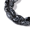 Natural Snowflake Obsidian Beads Strands G-K362-I16-06-4