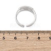 925 Sterling Silver Cuff Rings for Women RJEW-U046-02P-3