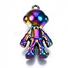 Rainbow Color Alloy Pendants PALLOY-S180-191-NR-3