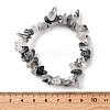 Natural Tourmalinated Quartz/Black Rutilated Quartz Stretch Bracelets BJEW-JB03681-01-3