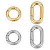 4Pcs 4 Styles 304 Stainless Steel Spring Gate Rings STAS-GO0001-26-1