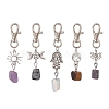 Natural & Synthetic Mixed Gemstone Pendants Decorations HJEW-JM00945-1