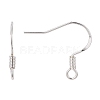 925 Sterling Silver Flat Coil Earwire STER-S002-53-2