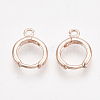 Brass Huggie Hoop Earring Findings X-KK-Q675-52RG-1