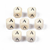 Printed Natural Wood Beads WOOD-T026-001A-1