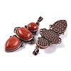 Natural Red Jasper Pendants G-Q158-04-09-2