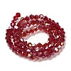 Transparent Electroplate Glass Beads Strands GLAA-F029-2mm-A27-2