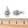 Brass Micro Pave Cubic Zirconia Charms KK-U056-47P-3
