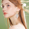 8PCS 2Style Brass Inlaid Clear Cubic Zirconia Pendants ZIRC-AR0001-23-5