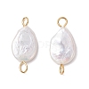 Natural Keshi Pearl Connector Charms PALLOY-JF04243-03-1