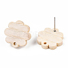 Ash Wood Stud Earring Findings EJEW-N017-011X-3