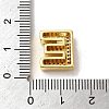 Brass Micro Pave Clear Cubic Zirconia Charms ZIRC-C009-01G-E-3