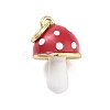 Real 18K Gold Plated Rack Plating Brass Enamel Charms X-KK-M293-24G-02-1