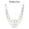 1Pc Aluminum & Alloy Spike Rivets 3 Layer Trousers Chains AJEW-SC0031-17-2