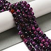 Dyed & Heated Natural Fire Crackle Agate Beads Strands G-P539-B01-07-2