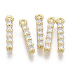 Brass Micro Pave Cubic Zirconia Charms KK-T060-05-I-G-NF-2