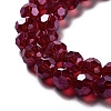 Electroplate Transparent Glass Beads Strands EGLA-A035-T8mm-A02-3