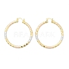 Brass Two Tone Hoop Earrings EJEW-B117-06E-M-4