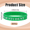 Word Star Student Silicone Cord Bracelet Wristband BJEW-WH0018-49D-2