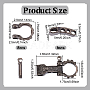 8 Bags Alloy Shackle Clasps FIND-UN0007-86-2