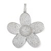 Rack Plating Brass Micro Pave Clear Cubic Zirconia Pendants KK-G515-47P-1