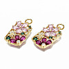 Brass Micro Pave Cubic Zirconia Pendants LS-ZIRC-Q200-010-NF-3