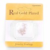 Real 18K Gold Plated Brass Cubic Zirconia Charms X-KK-R037-157G-3